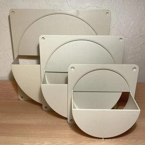 Vintage Tupperware Lid Holder Set (3) Almond Lid Organizers 1646 Made in USA NEW